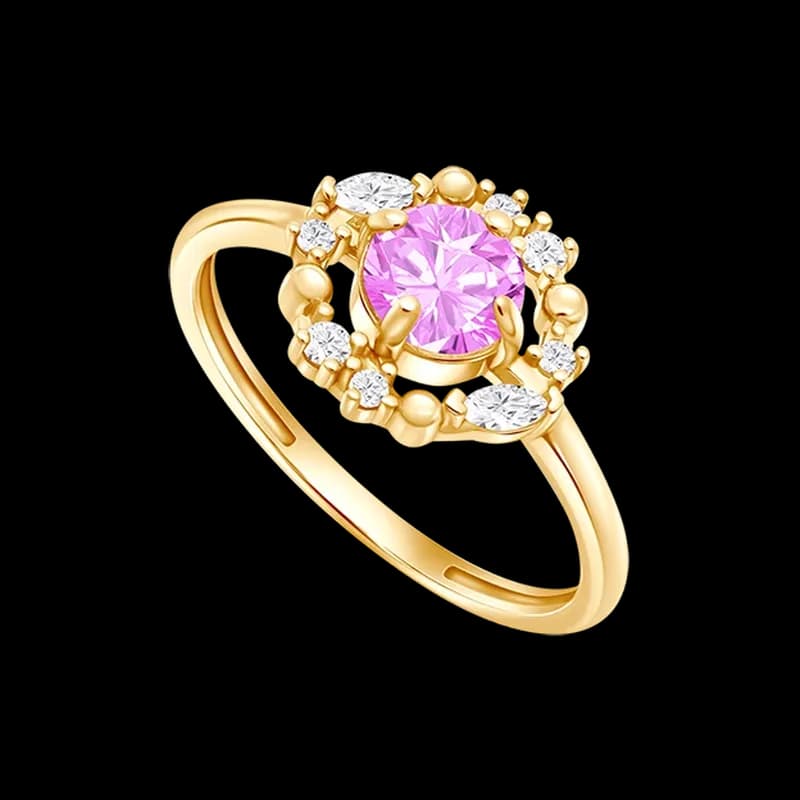 Cincin Pink Theory Scattered Holo Solitaire