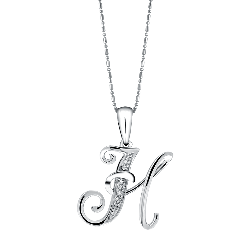 Liontin Initial Kursif "H"