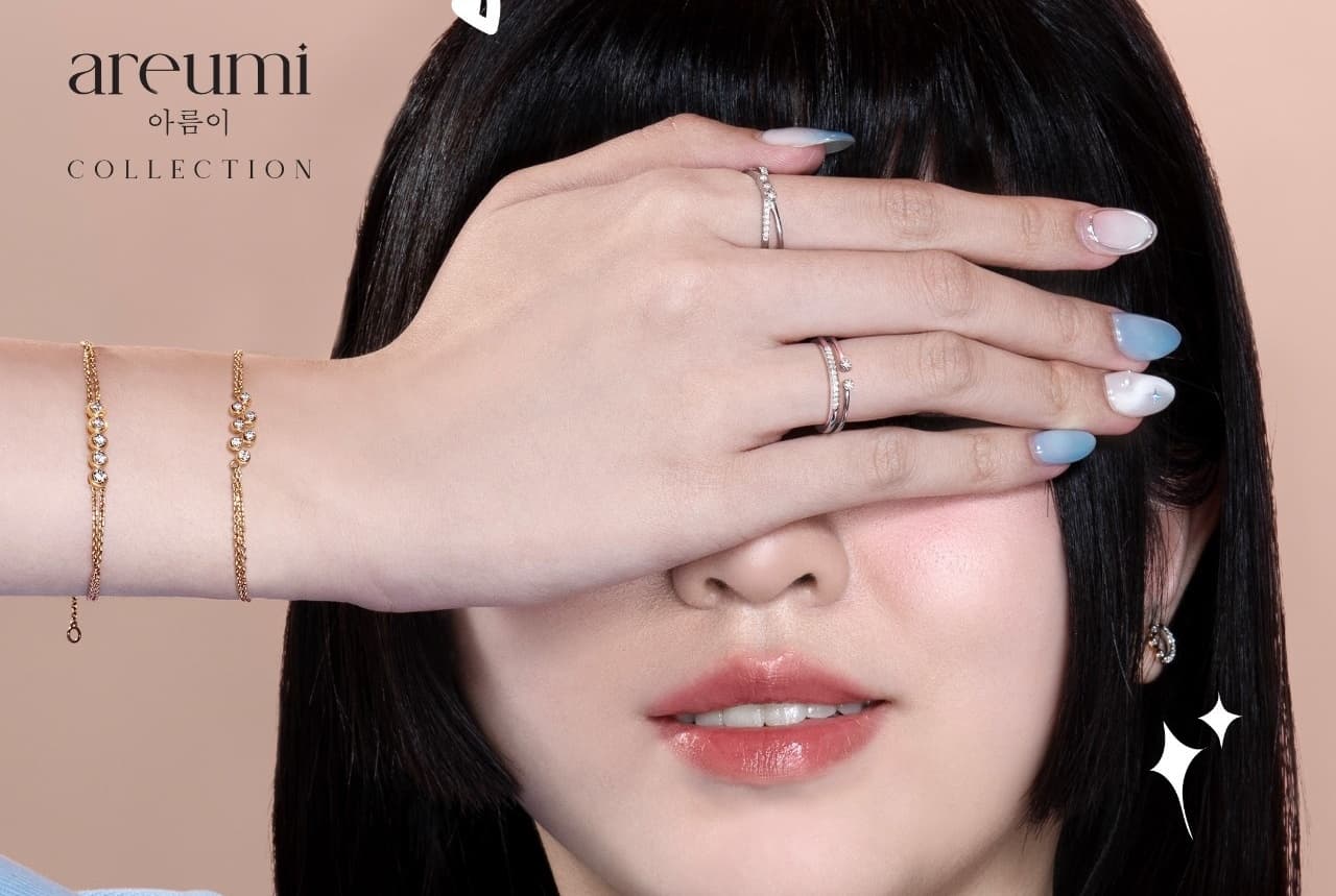 Gambar Gelang Emas dengan Berlian ala Korean Style Terbaru