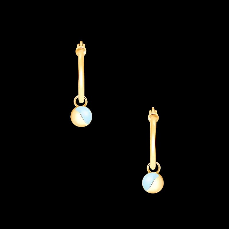 Anting Sugar Rush Blue Round Huggie